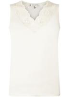 Tramontana Pippa Nos Basic Top V-neck Lace Tops En Singlets 001100-offwhite - thumbnail