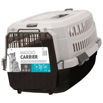 M-PETS Draagtas Viaggio Carrier M - 68x47,6x45cm - Bordeaux en grijs - Voor hond