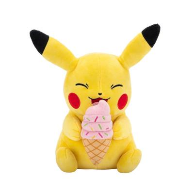 Pokémon pluchen knuffel Pikachu met ijsje - 20 cm