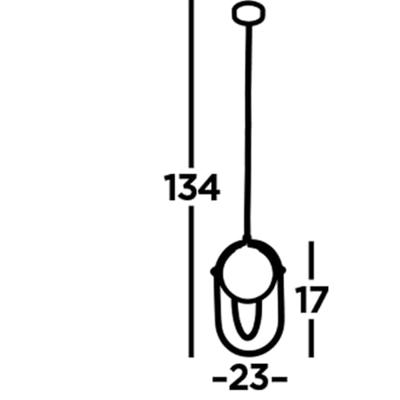 Searchlight Design hanglampAxis zwart met wit - 9131BK