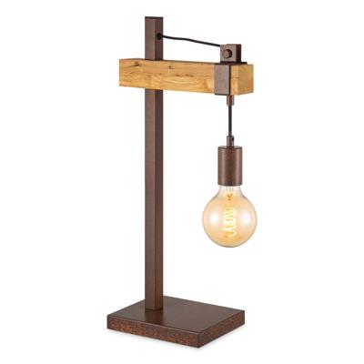 Light depot - tafellamp Denton - hout / roest - Outlet Light depot - tafellamp Denton - hout / roest - Outlet