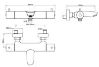 Caral badthermostaat chroom - thumbnail