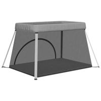 VidaXL Babybox met matras linnen lichtgrijs - thumbnail