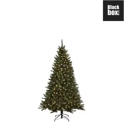 black box kunstkerstboom Toronto met ledverlichting h155 x d102cm