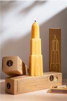 Bijenwaskaars in vorm de domtoren - 1 kaars - thumbnail