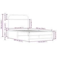 Bedframe zonder matras bewerkt hout gerookt eiken 107x203 cm - thumbnail