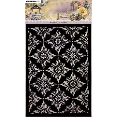 Studio Light • growing & blooming mask stencil celestial flowers