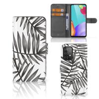 Samsung Galaxy A52 Hoesje Leaves Grey - thumbnail