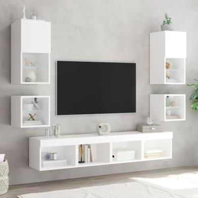 Tv-meubel met LED-verlichting 30x28,5x30 cm wit Tv-meubel met LED-verlichting 30x28,5x30 cm wit