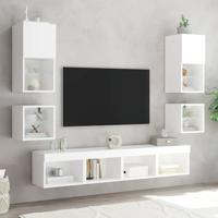 Tv-meubel met LED-verlichting 30x28,5x30 cm wit - thumbnail
