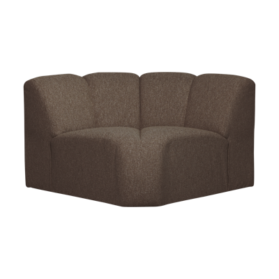 Woood Mojo bank hoekelement bouclé Bruin Melange