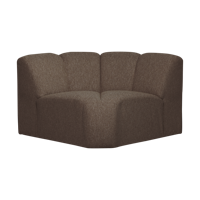 Woood Mojo bank hoekelement bouclé Bruin Melange - thumbnail