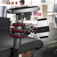 Mantona kaleido Flex 21402 Flex Statief met hoogwaardige 360° kogelkop, geschikt voor digitale en videocamera's, smartphones en actiecamera's, sundown rood - thumbnail