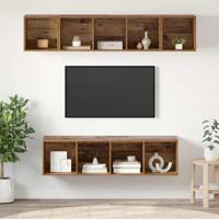 Tv-meubelset 4 pcs Oud hout 37 x 37 x 142.5 cm Bewerkt hout - thumbnail