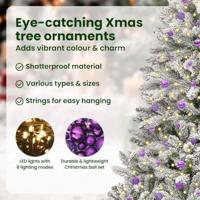 Kunstkerstboom met 300 LED Groen en Wit 270 cm PVC en Metaal - thumbnail