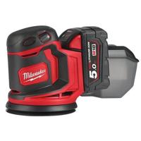 Milwaukee M18 BOS125-502B Accu Excentrische schuurmachine 125mm 18V 5.0Ah in tas - 4933464229 - thumbnail