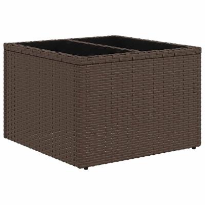 6-delige Loungeset met kussens poly rattan bruin - thumbnail