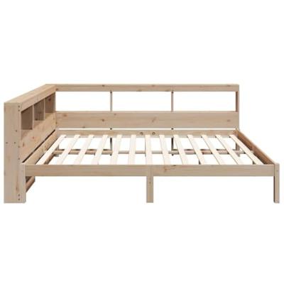 Bed met boekenkast zonder matras massief grenenhout 140x200 cm