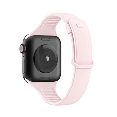 TPU Slim Fit bandje - Lichtroze - Geschikt voor Apple Watch 44mm / 45mm / 46mm / 49mm