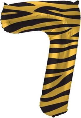 Folieballon Cijfer 7 Tijger Chic (86cm)