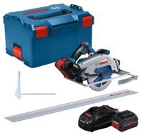 Bosch Blauw GKS 18V-68 GC + FSN 1400 Professional | Accu-cirkelzaag | Set | 2 x 5.5 Ah accu + snellader | In L-BOXX - 0615990M94 - thumbnail