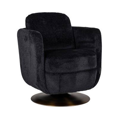 Richmond Draaibare Fauteuil 'Turner' Chenille, kleur Zwart Richmond Draaibare Fauteuil 'Turner' Chenille, kleur Zwart