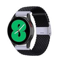 By Qubix - Compatible met Garmin Venu/Sq / Sq2 / 2 plus - Braided nylon bandje - Zwart - Compatible Garmin bandje - Bandbreedte: 20mm - thumbnail