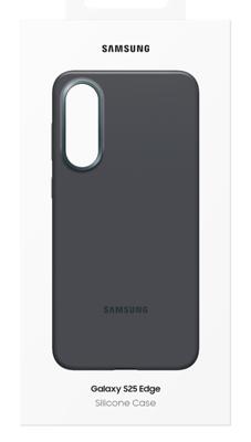 Samsung Silicone voor Galaxy S25 Edge Telefoonhoesje Zwart