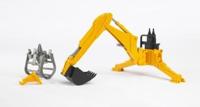 Bruder graafmachine aan de achterkant met grijper - thumbnail