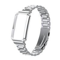 Metalen schakelband met case - Zilver - Xiaomi Smart band 7 Pro - thumbnail