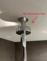 Ben Round Plafond douchearm 15cm RVS-look - thumbnail