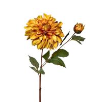 Roberts Collection Kunstbloem dahlia 80cm okergeel - thumbnail