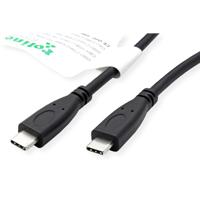 ROLINE GROENE USB3.2Gen2 kabel, PD 20V5AType C-C, ST/ST, 0,5m - thumbnail