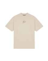 Malelions Oversized Striped Signature T-shirt Mmc30026039 Print T-shirts 50014 Light Taupe - thumbnail
