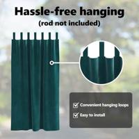 VidaXL Verduisterende gordijnen 2 pcs donkergroen 140 x 175 cm fluweel - thumbnail