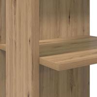 Hoekbureau met opslageenheid met plank artisanaal eikenkleurig - thumbnail