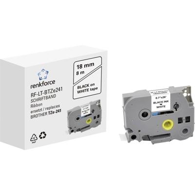 Labeltape Renkforce RF-LT-BTZe241 Compatibel vervangt Brother TZe-241 18 mm Tapekleur: Wit Tekstkleur: Zwart 8 m Labeltape Renkforce RF-LT-BTZe241 Compatibel vervangt Brother TZe-241 18 mm Tapekleur: Wit Tekstkleur: Zwart 8 m