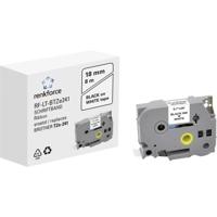 Labeltape Renkforce RF-LT-BTZe241 Compatibel vervangt Brother TZe-241 18 mm Tapekleur: Wit Tekstkleur: Zwart 8 m - thumbnail