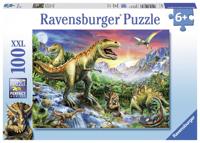 Bij de dinosaurussen XXL puzzel, 100 stukjes - thumbnail