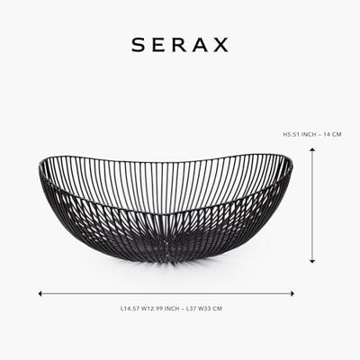 SERAX - Meo - Mand ovaal 37x33cm h14 zwart