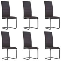 vidaXL Eetkamerstoelen 6 st kunstleer bruin - thumbnail