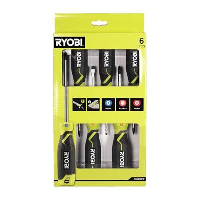 Ryobi RHSDS6PC | Magnetische Schroevendraaierset 6 stuks - 5132006045 Ryobi RHSDS6PC | Magnetische Schroevendraaierset 6 stuks - 5132006045