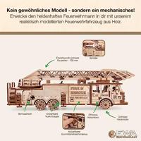 Eco Wood Fire Truck 3D Puzzel houten modelbouw DIY Knutselen - thumbnail