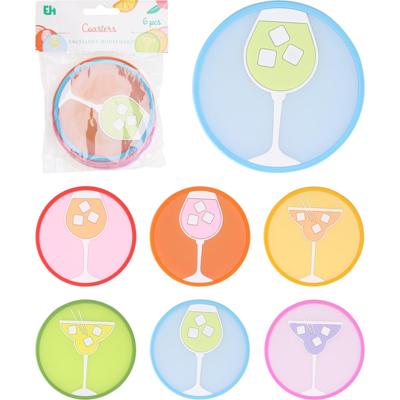 Onderzetter set van 6 stuks Cocktailglas