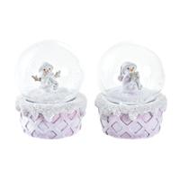 Kerstbal DKD Home Decor Kristal Hars (2 Stuks) (7 x 7 x 9 cm) - thumbnail