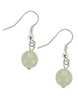 Oorbellen Jade Bol (8 mm) - thumbnail