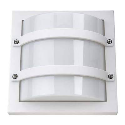 SG Largo LED Wandlamp E27 fitting vierkant mat wit IP65 IK10 611560