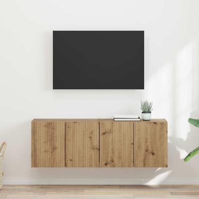 TV-wandkast 2 pcs Artisan Eiken 59,5 x 31 x 40 cm Bewerkt hout TV-wandkast 2 pcs Artisan Eiken 59,5 x 31 x 40 cm Bewerkt hout