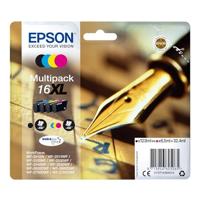 Epson Inktcartridge T1636, 16XL Origineel Combipack Zwart, Cyaan, Magenta, Geel C13T16364012 - thumbnail