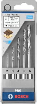 Bosch Accessories 2608595525 Hout-spiraalboorset 5-delig 2 mm, 3 mm, 4 mm, 5 mm, 6 mm 1/4 (6.3 mm) 1 set(s) - thumbnail
